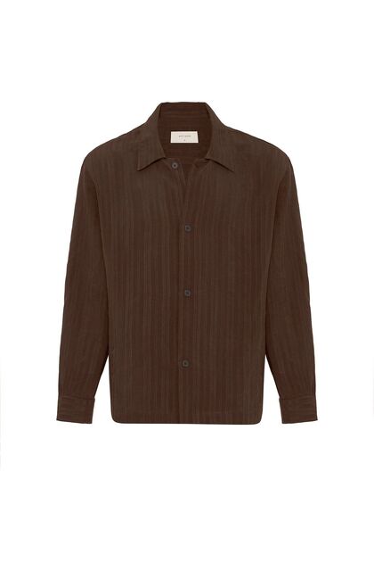 Oversize textured men's shirt
