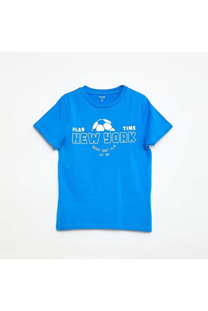 Printed Message T-Shirt BLUE