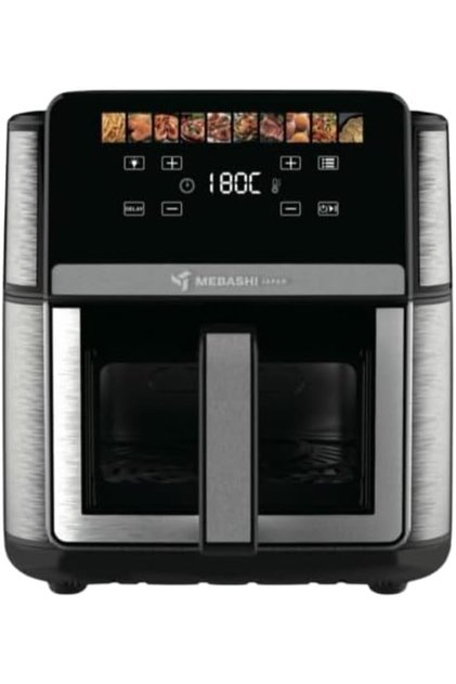 9L Digital Air Fryer, 2000W Dual Heating, LED Touch Screen, 10 Preset Programs, Adjustable Temperature & Timer, Oil-Free Healthy Cooking, Large Family Size, Black – ME-AF948