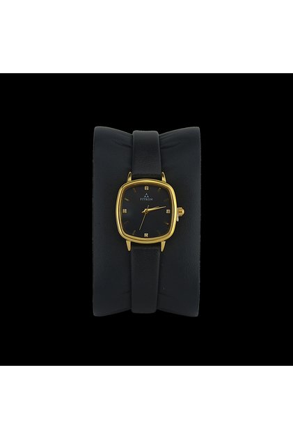 ROUNDED RECTANGLE 9832 L BLACK DIAL - WOMEN'S QUARTZ