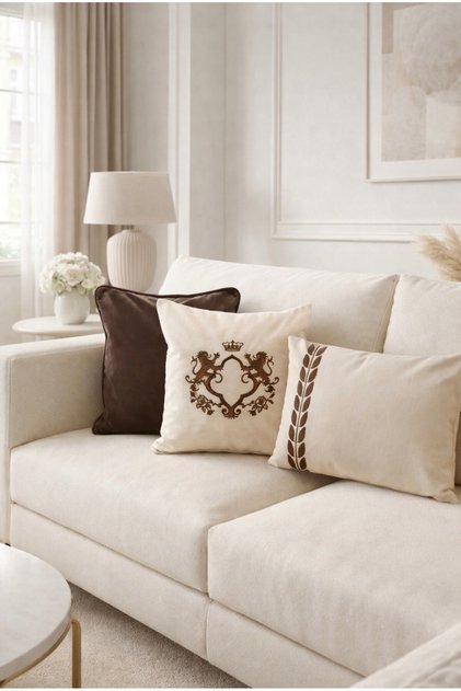 Royal Crest kraliyet aslanı kırlent kılıfı