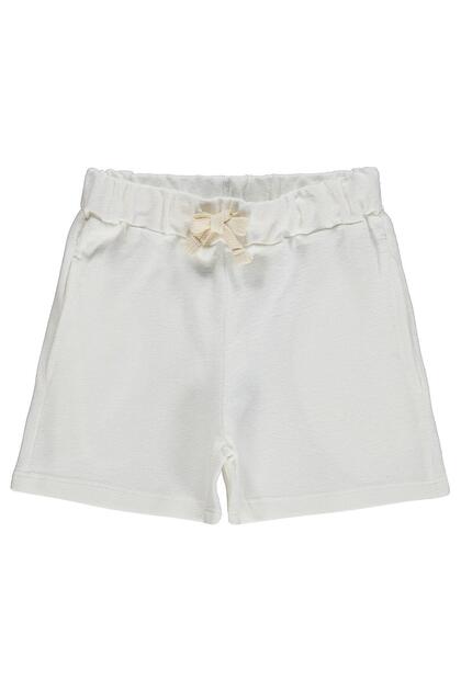Drawstring Front 2-5 Years Old Capri - Ecru