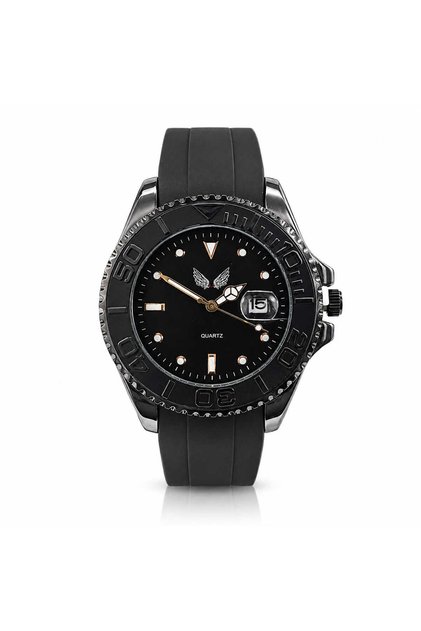 Ceas barbatesc Ulysses UB53, negru, curea din silicon