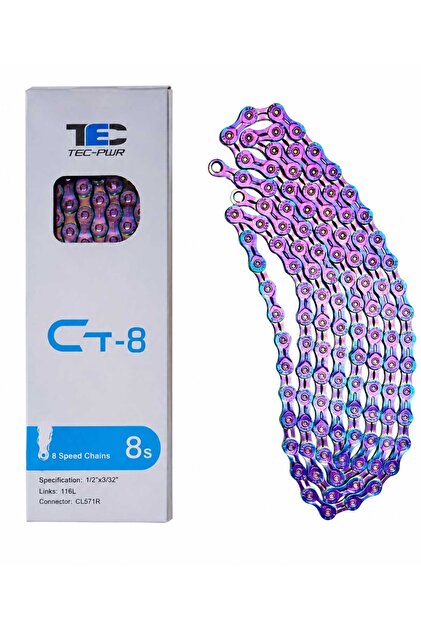 Tec Starry CT-8 İmperial Green Rainbow 7-8 S Bisiklet Zinciri