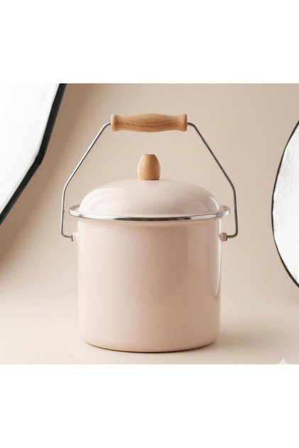 Enamel Bakraç Yogurt Pot Legume Storage Pot Potato Onion Bucket 20 cm