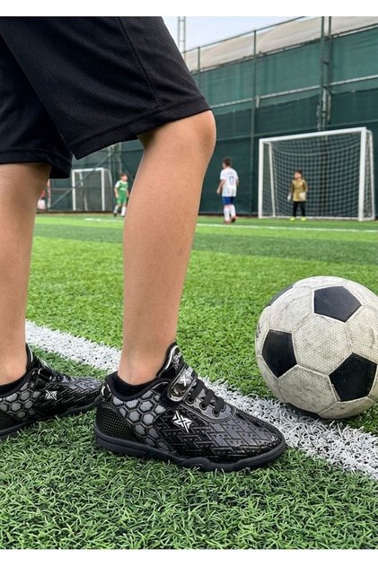 Children's Velcro-Strapped Elastic Laced Football Carpet Field Rascoon202
