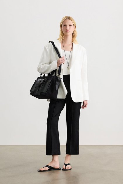 BLAZER TEXTURAT ECRU