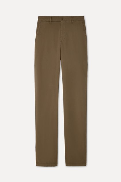 Men's Brown Straight Fit Chino Pants