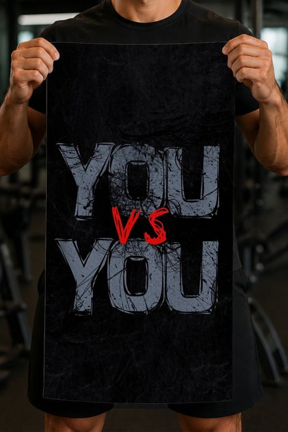 You Vs You 45X90 Gym Towel |   Cotton Printed Towel for Professional Athletes