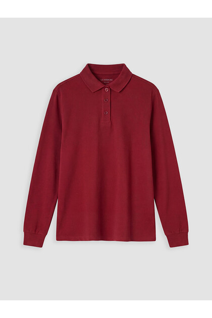 Peak New Season Polo Collar Girls' Pique T-Shirt