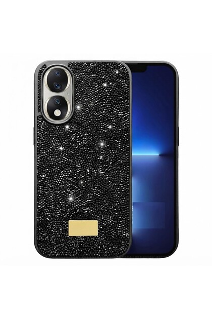 Huawei Honor 90 Case with Silicone Edges and Shiny Lux Diamond Cover