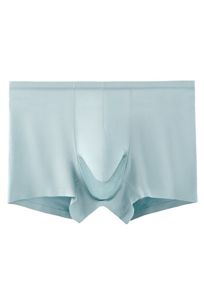 Men's Underwear Seamless Ice Silk Quick Dry High Elastic U Shaped Convex Boxer Brief, XXL