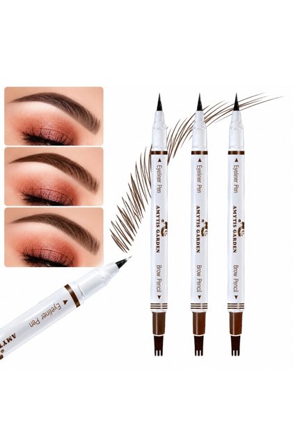 2-in-1 Brown Eyebrow Pencil - Natural Precision & Long-Lasting Wear Achieve Well-Defined and Contoured Eyebrows with Ease with the 2-in-1 Eyebrow Pencil. It Features an Ultra-Fine Tip for Drawing Hair-Like Strands That Mimic the Natural Shape of Eyebrows.