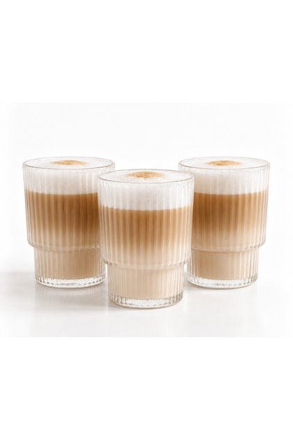 3-Piece 250ml Heat-Resistant Origami Borosilicate Cup