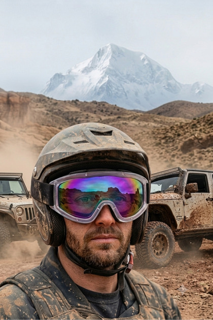 Gökkuşağı Kayak Gözlüğü Offroad Antifog Ventilli Korumalı - Aynalı Cam Snowboard Güneş Kar Gözlüğü, Buğu Yapmaz Motor Kros Sporcu Gözlükleri, Erkek Kadın UV400 Kış Sporu Ski Glasses, Renkli Cam