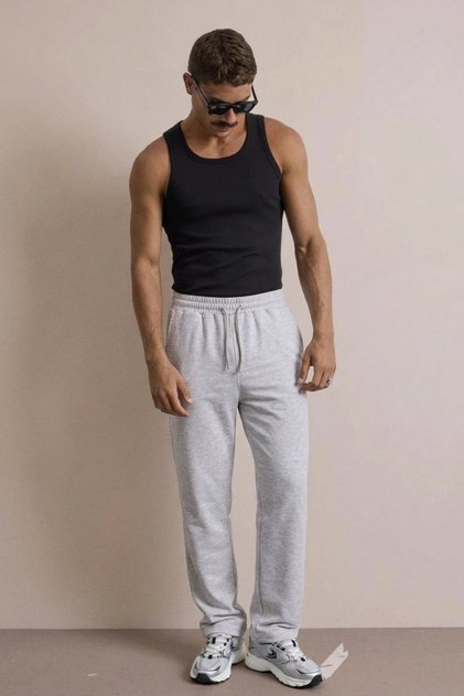 Men's Loose-Fit Comfortable Fit A.Gray Sweatpants