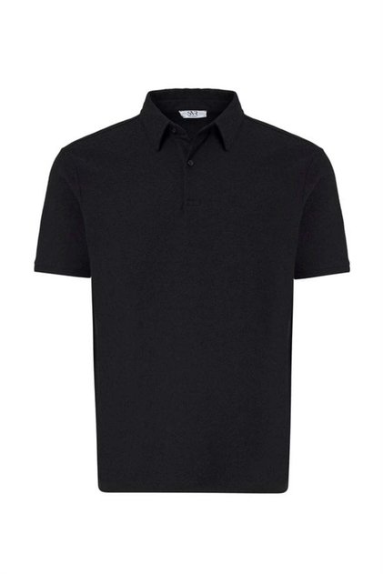 Siyah Regular Düz Polo Yaka Tişört