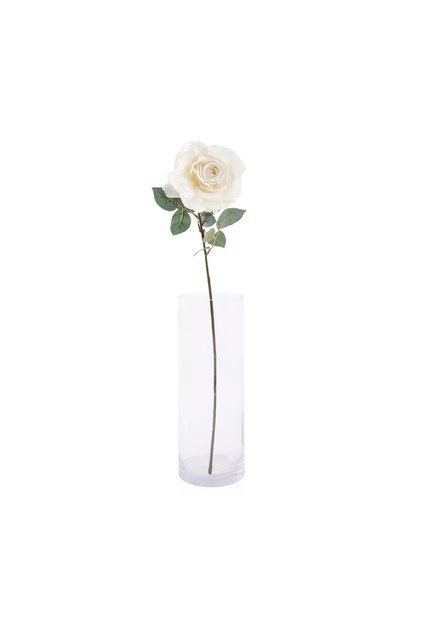 POLYESTER ARTIFICIAL FLOWER 76CM WHITE AND GREEN