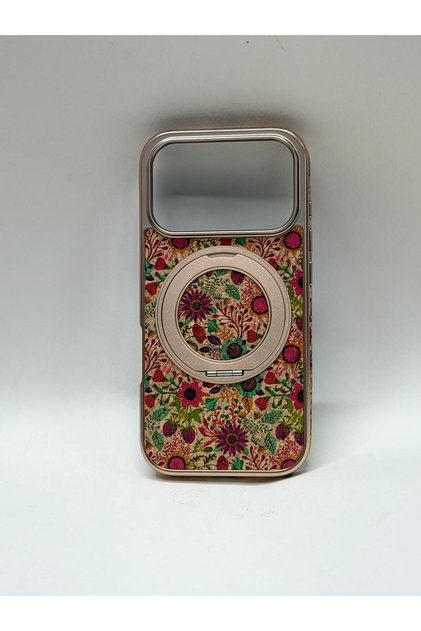 iPhone 17 Pro / iPhone 18 Pro Tuval Kılıf - Egzotik Lotus Desenli Sanatsal Koruyucu