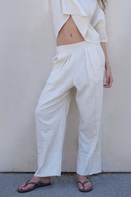 Linen Straight Cut Trousers
