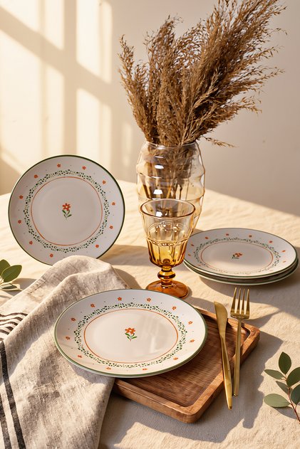 Bloom Cake Plate 20 cm 4 Pieces 23972