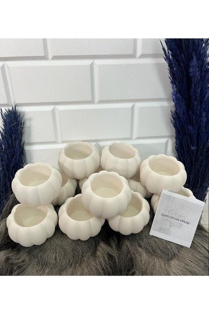 12'li Kabak Sukulent Kaktüs Saksısı - Dekoratif Saksı Est87368238339829kbkm