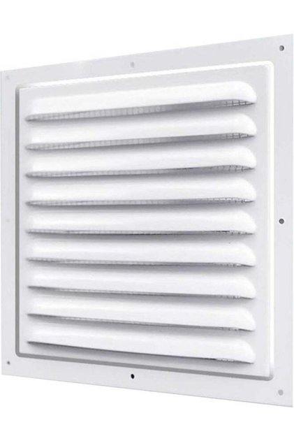 Metal Vent Cover, 6" x 6" Square Soffit Air Vent Louver, Grille Cover, Built-in Mesh Screen, HVAC Vents for Bathroom, Home Office, Kitchen
