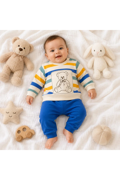 Cute Set with Toy Bear Print