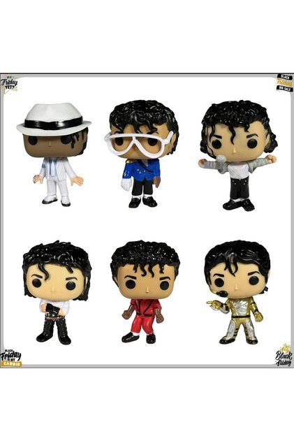 6 PCS 2026 New 6 Styles Michael Jackson Classic Dance Figure Cute Vinyl Model Toys Collectible Gifts
