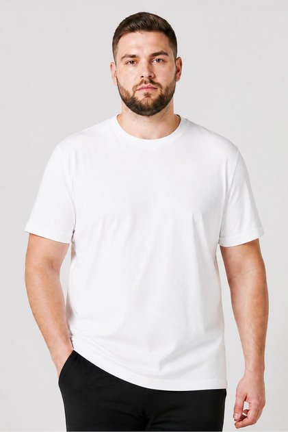 Men Slim Fit Short Sleeve Training T-Shirt, White
