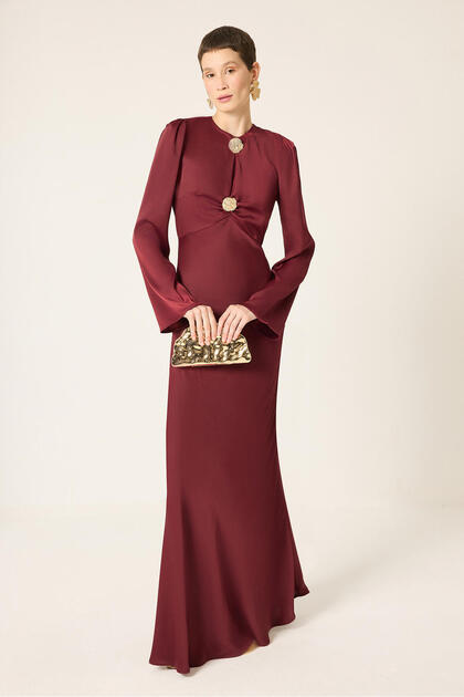 Dress with Gold Button Detail
