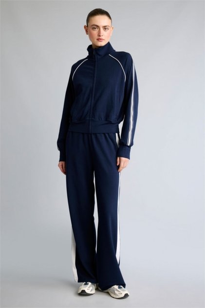 Ultra Soft Cotton Straight Fit Standard Leg Standard Length Modal Sportsman Navy Blue Sweatpants H19