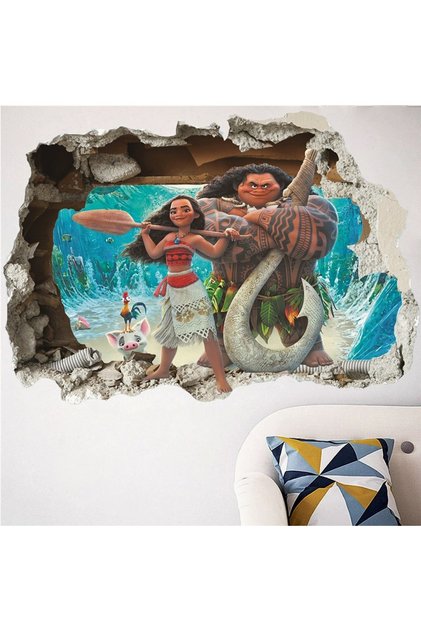 Sticker Perete Moana 3D – Autocolant Decorativ Cameră Copii, Detașabil