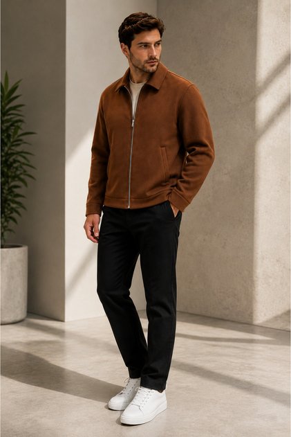 Men's Nubuck Premium Black Jacket