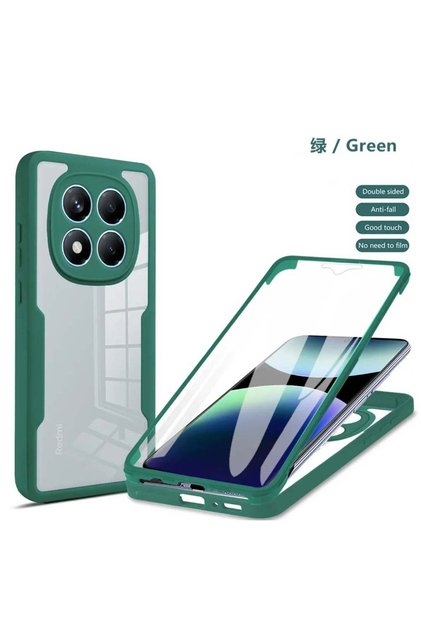 Redmi Note 15 4G green For Redmi Note 15 Pro + 360 Full Body Screen Protector Transparent Case For R