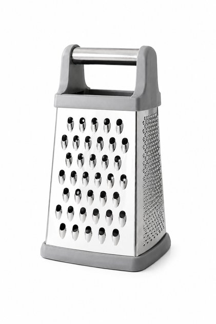 Large Size Gray Color Stainless Steel Grater - Multifunctional Steel Grater with Silicone Base