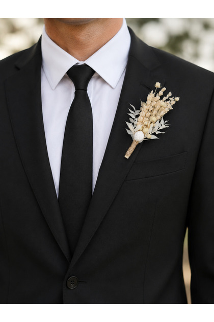 Damat için yaka çiçekleri, damat cep çiçeği, damat yaka iğnesi, düğün aksesuarları