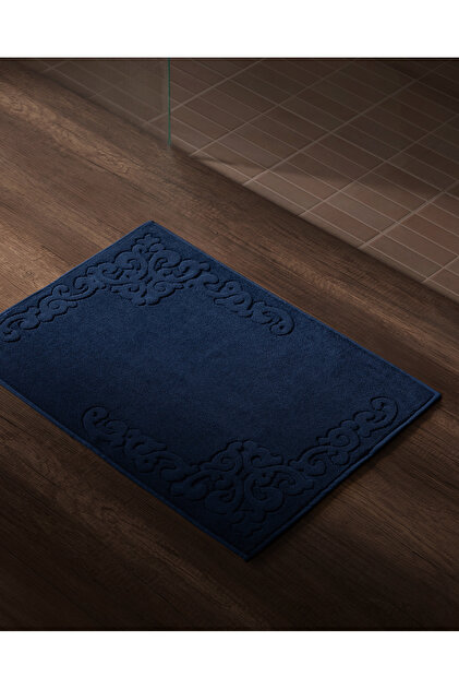 Orlena 100% Cotton Foot Towel - Navy Blue - 50X70 cm