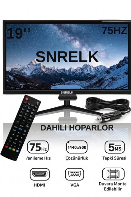 49 EKRAN 12V KARAVAN TEKNE YAT UYUMLU ÇAKMAKLIK GİRİŞLİ VGA- HDMI PRO LED TV MONİTÖR