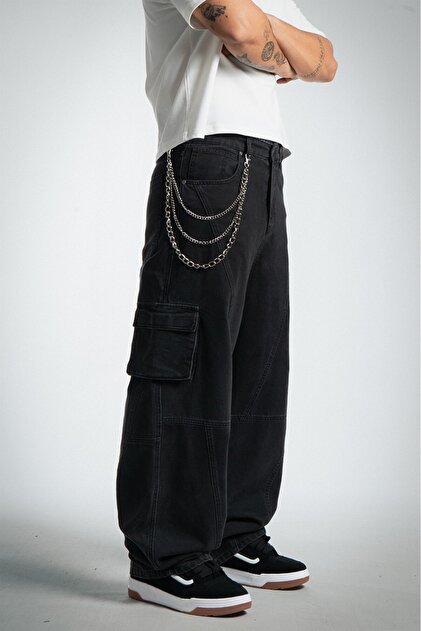 Crupt Studio Crupt Archive Erkek Kargo Baggy Jean Pantolon
