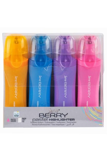 Berry Pastel Highlighter Pen Set of 4