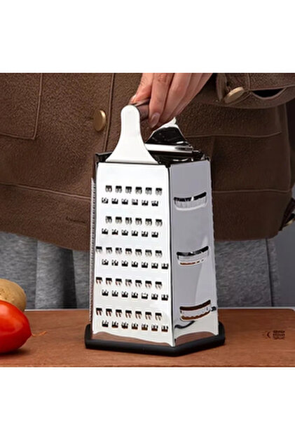 Motto Kitchen 4 Taraflı Büyük Boy Paslanmaz Çelik Rende Metal Saplı ...