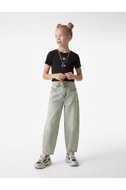Rahat Kesim Balon Form Denim Pantolon