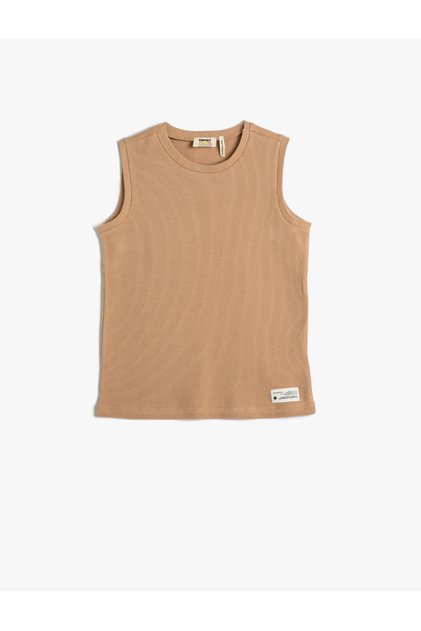 Basic Tank Top Crew Neck Ribbed Cotton