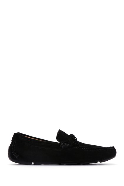Men's Black Suede Shoes, Leather Loafer 26Sfd630410