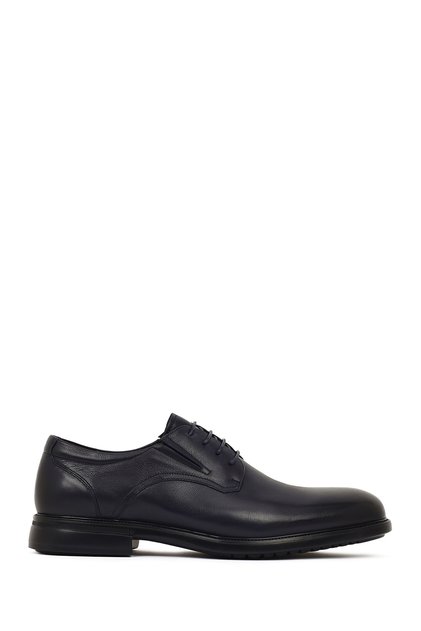Men's Navy Blue Lace-Up Classic Leather Shoes 26Sfd694718