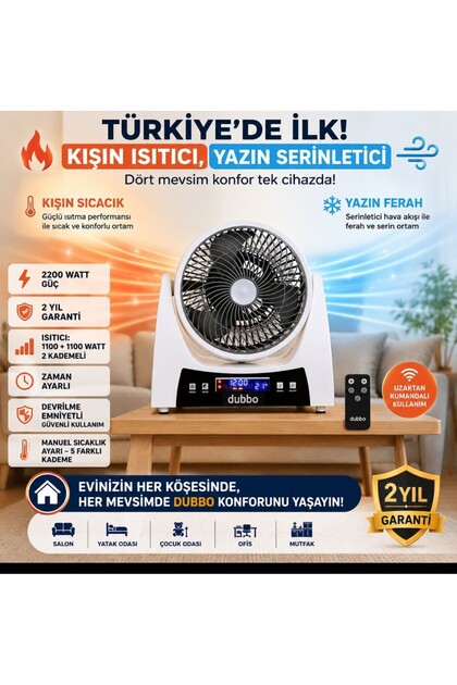 ISITICI FAN HEM YAZ HEM DE KIŞIN MASA TİPİ UK.3 KDM.Lİ