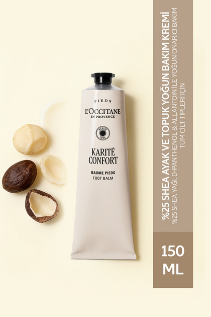 Shea Ayak ve Topuk Yoğun Bakım Kremi, %25 Shea Yağı İçeren Yoğun Besleyici ve Onarıcı, D-Panthenol ve Allantoin, 150 ml