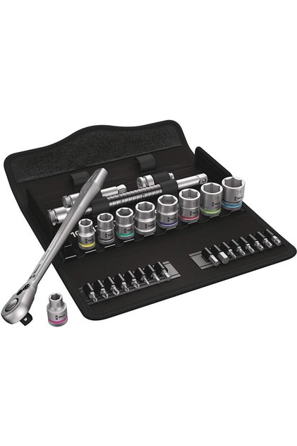 Set de chei cu clichet metalice Cyclops 8100 SB8 - 3/8 - Set de scule - negru / argintiu - 29 de piese - cu clichet reversibil