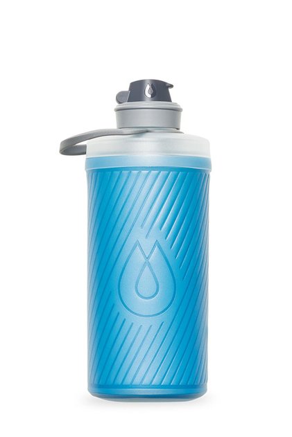 Flux 1L Water Bottle (Tahoe Blue), Collapsible Lightweight TPU Bottle, Twist-to-Drink High-Flow Nozzle with Dust Cover, Flexible Carry Handle, Filter-Compatible Roll-Up Design for Camping & Hiking